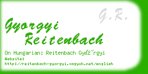 gyorgyi reitenbach business card